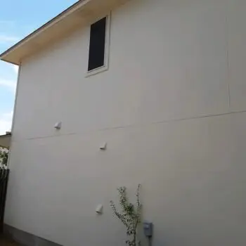 Clean residential home exterior siding