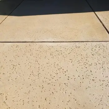 Clean concrete driveway surface